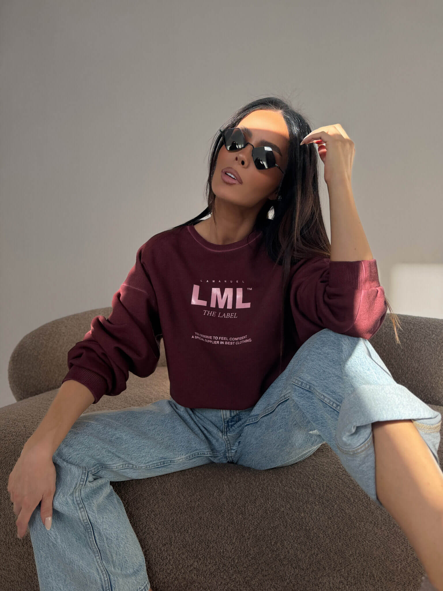 Bluza Damska MIDNIGHT Bordo - Image 2