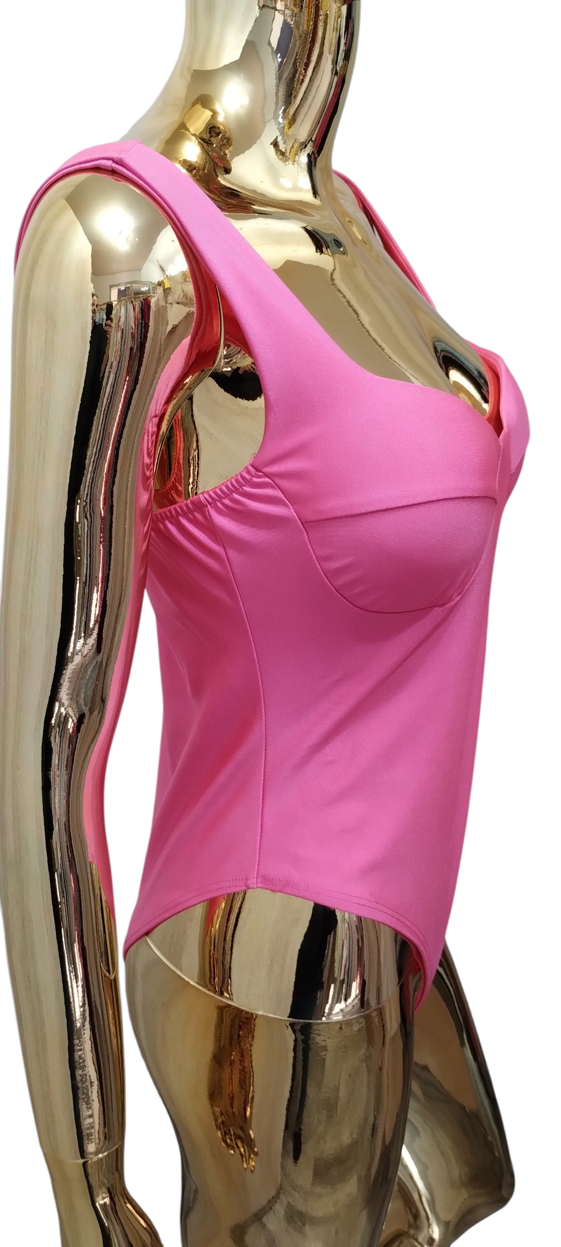 Modelujące Body z Fiszbinami – Candy Pink - Image 2