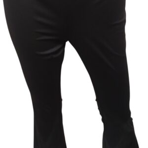 Czarne Legginsy Flare z Efektem Push-Up